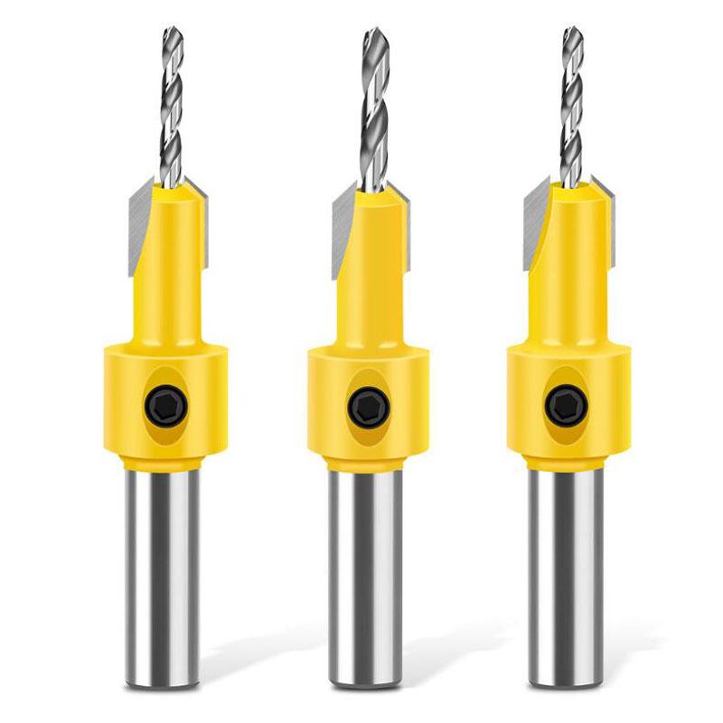 Woodworking Countersink Drill Perforator Alloy Head Hole Drill Wood Screw Mounting Step Drill Bit