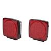 Pair LED Square Lights 12V Trailer Tail Brake Lamp High Brightness for Campers Boats Snowmobiles