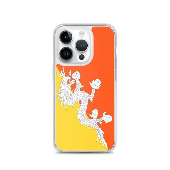 Coque Télephone Drapeau Bhoutan - iPhone 14 Pro