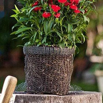 Pratica borsa a rete per fioriera di grande capacità, affidabile protezione per radici in acciaio inossidabile con fori densi per giardino