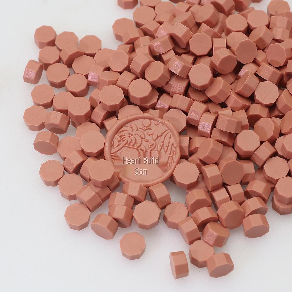 148 Pearlescent Octagonal Sealing Wax Beads - Mixable Colors, 500g Package