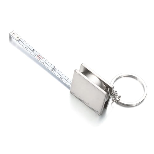 DIY Measuring Tape Tool Keychain Stainless Steel Measuring Instrument