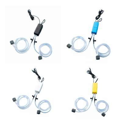 Doppelauslass Aquarium Luftpumpen USB-betrieben Sauerstoffbelüfter für Aquarien Leise Doppelbohrung Aquarien Sauerstoffpumpe