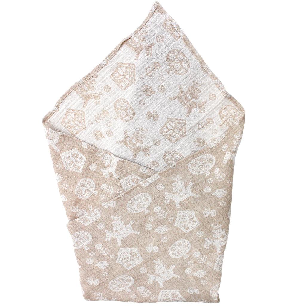 hiorie Gauze Made in 100 x 100 Kinu Baby Uma Beige (Hiorie) Double-Ply Swaddle, Japan, Approx. cm, Blanket,