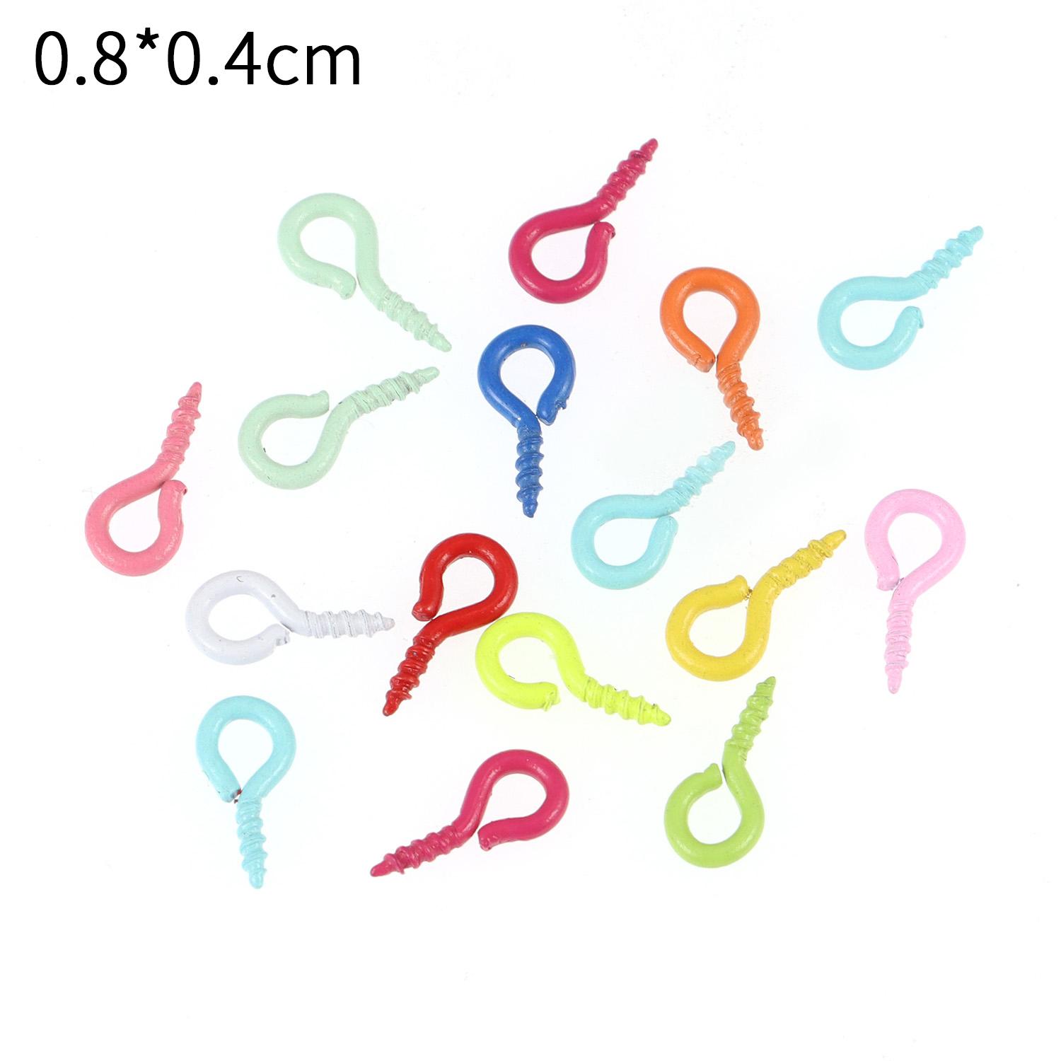

100Pcs 4*8mm/5*10mm Colorful Small Tiny Mini Eye Pins Eyepins Hooks Eyelets Screw For DIY Jewelry Making Supplies Accessories