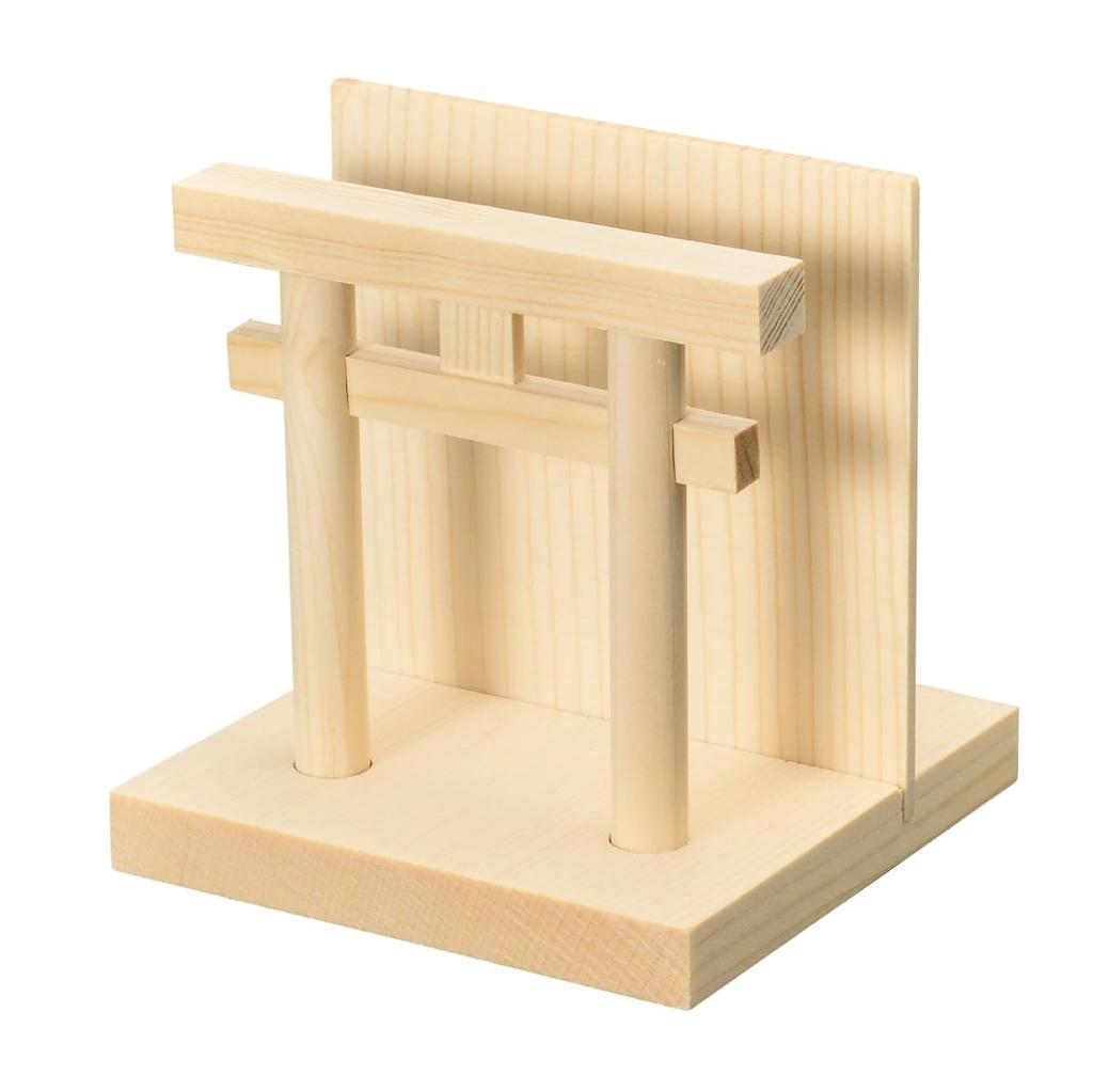 Sunmany Authentic Wooden Amulet Simple Shinto Made in Freestanding Shinto Amulet Torii Gate Modern Red Torii Gate Simple Shinto Protection from