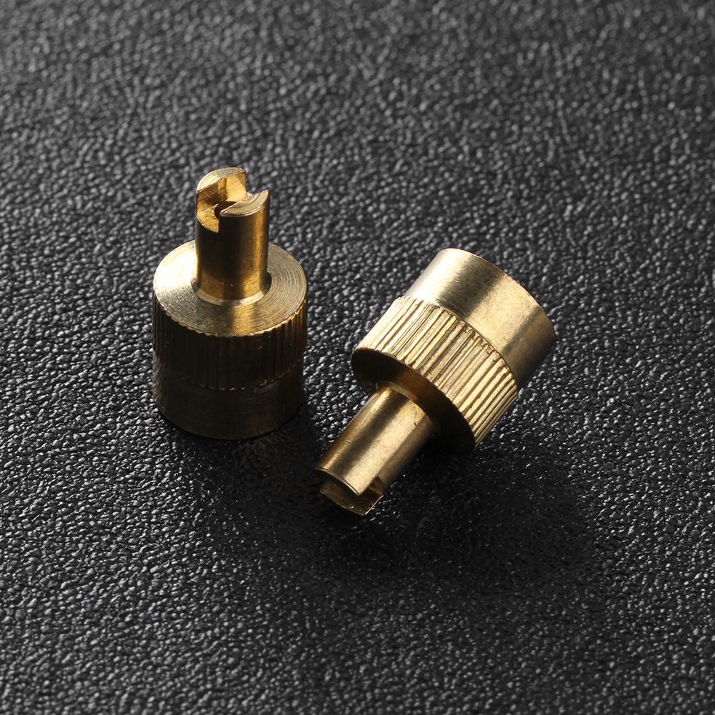 100-24pcs Car Wheel Tire Valve Lid Cover Trucks Leak-proof Tire Valve Stem Cap Copper Slotted Head Stem Cover Auto Repair Parts