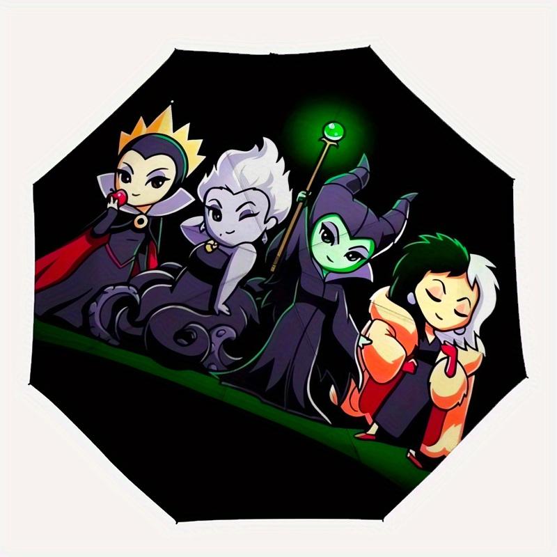 Disney Villains Collection Automatic Opening and Closing Umbrella Suitable for all occasion and business umbrella, unisex portable tri fol