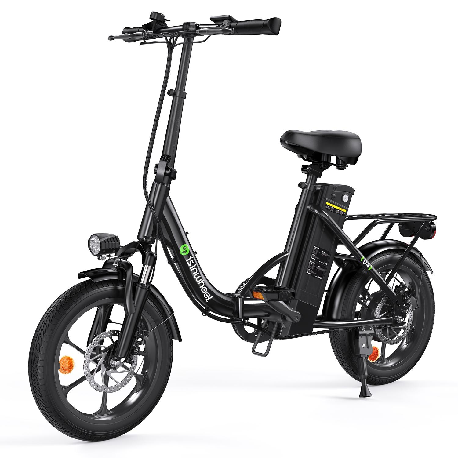 Eleclife Uk Light Isinwheel U4 500W Foldable Electric Bike - 374.4Wh Removable Battery, Dual Suspension, 3+1 Riding Modes
