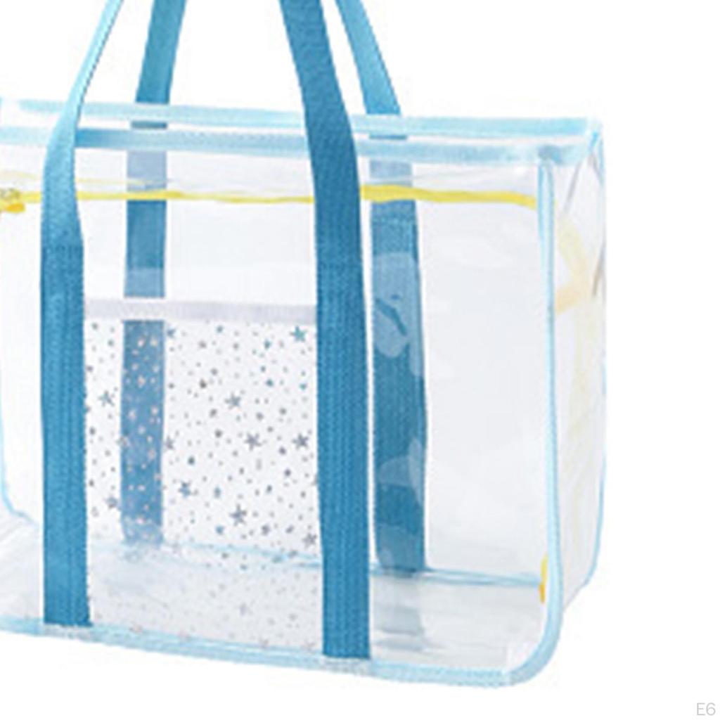 Clear Tote Bag Beach Thick PVC Female Transparent Shoulder Women Handbag