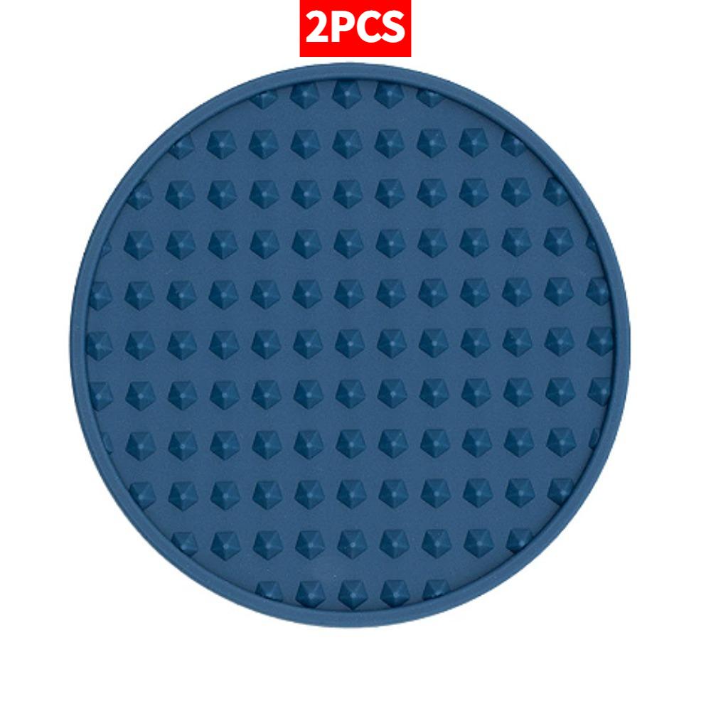 3/6Pcs Silicone Drink Coaster Heat Resistant Cup Dish Drying Mat Tabletop Protection Non-Slip Coasters for Drinks