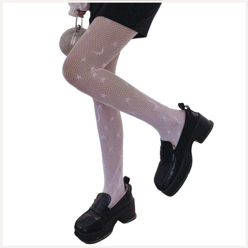 Women Patterned Tights Moon Stockings Pattern Leggings Net Pantyhose