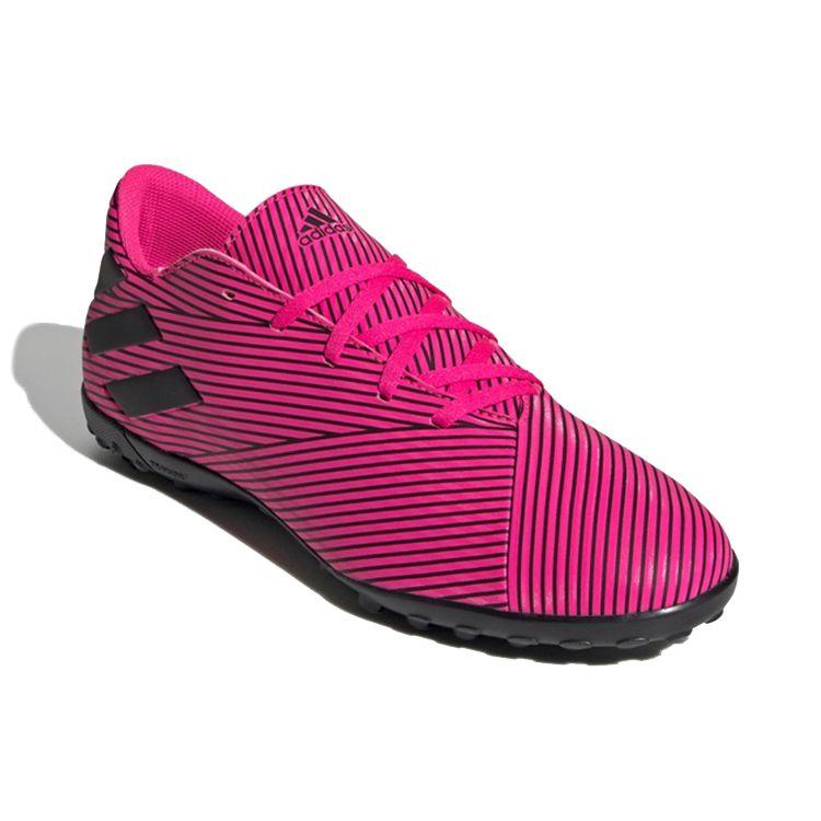 Adidas Nemeziz Round Toe Comfortable TF (Rubber Studs) Non-Slip Breathable Soccer Shoes Men Soccer Shoes Pink Black F34523