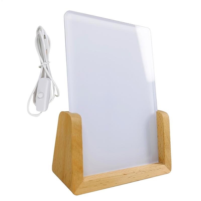 Sublimation Acrylic Blank Sublimation Photo Blanks 3D Night LED Light Lamp Base Heat Transfer Acrylic Photo Frame Blank