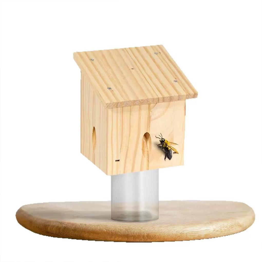 Nature Style Carpenter Bee Trap For Outdoor Hanging With Detachable Safes Hanging Carpenter Wooden
