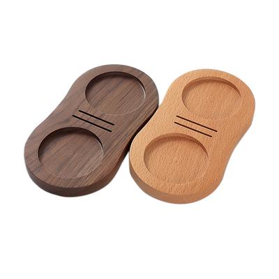Station de tassage de café Tasseur à expresso Filtre goutteur Base en bois pour accessoires d'expresso 51/53/54/58mm
