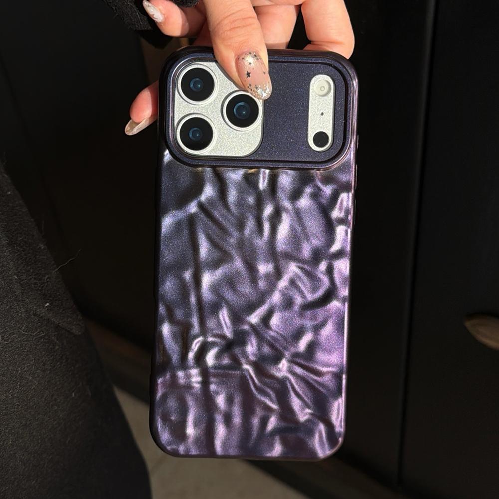 Colorful Purple Tin Paper Phone Case for iphone 17 16 15 14 13 11 12 Pro Max X XS Max XR Shockproof Soft Back Cover