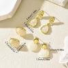 6Pcs/Set Vintage Brown Resin Pendant Earrings Set For Woman Fashion Metal Irregular Geometric Earrings Jewelry Party Gifts