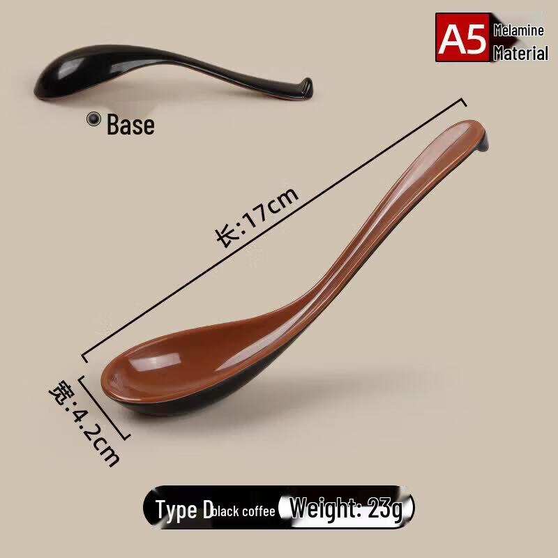 Qiwai Melamine Long-Handled Soup Spoon