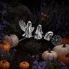 Unique Garden Art for Halloween Ghost Stake Rustic Yard Decor with Dandelion Accent Landscape Metal Sculpture Lawn Patio Flower Bed And Backyard