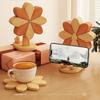Windmill heat insulation pad, dining table decoration, creative home good, solid wood pot holder, foldable cup mat, bowl mat