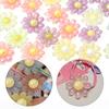 5pcs/lot 44mm Plated Colored Flower Beads Loose Spaced Acrylic Beads For DIY Charms Necklace Headwear Keychains Accessories