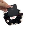 Black Color Pearl Hair Tie Pearl Decoration Bow Headdress Fashion Ponytail Holder  Daily Wear