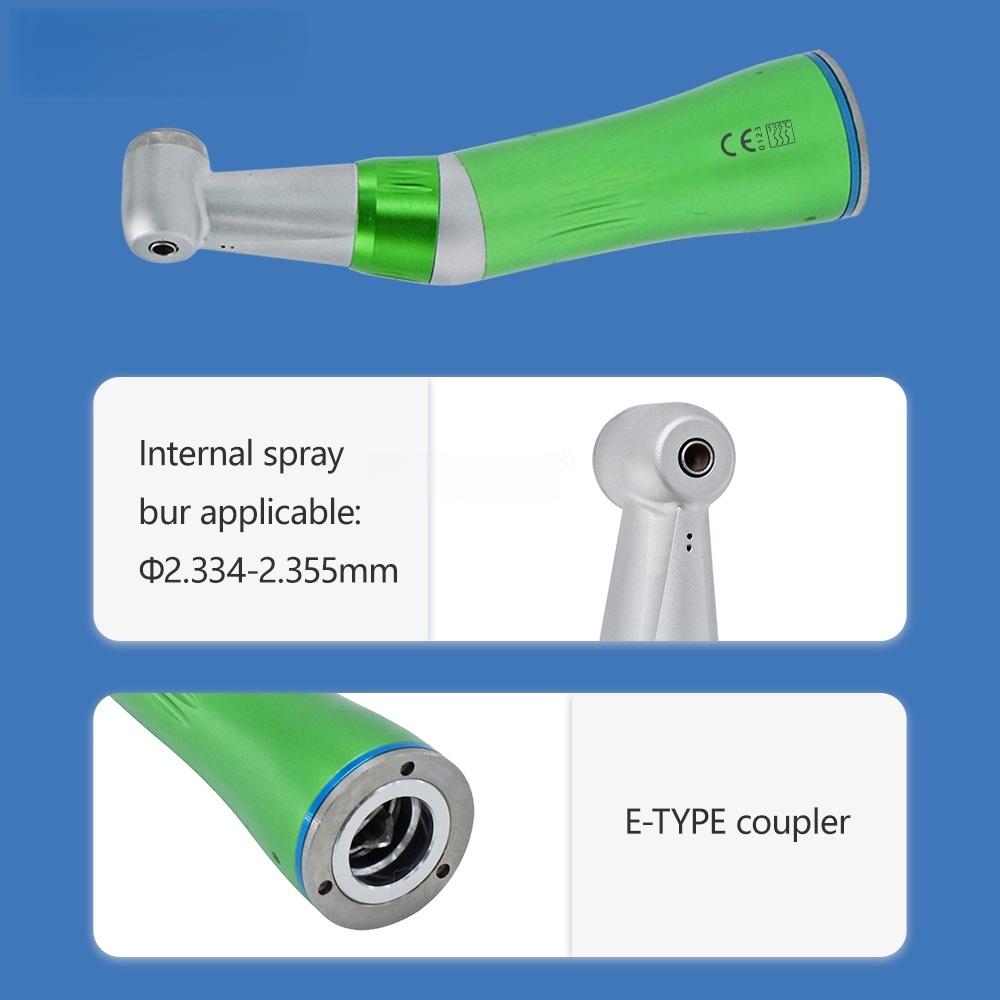 2/4Holes Turbine Handpiece Green Low Speed Handpiece Kit Air Turbine Straight Contra Angle Air Motor Inner Water Spray