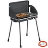 Kaasaskantav gaasigrill 2 põletiga 7 kW 2-in-1 lauagrill praepanniga, kokkupandavad jalad, grillrest, tuulekaitse, kaas, riiv