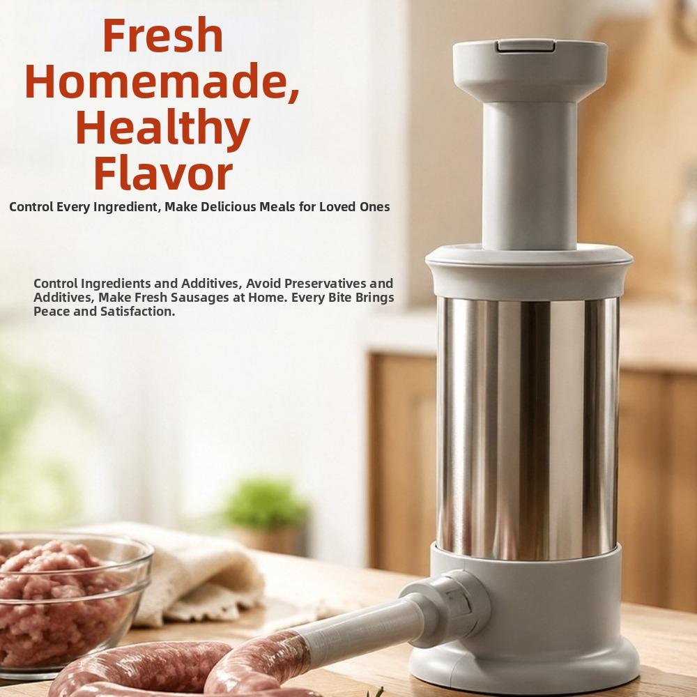 Food-Grade Manual Enema Device Stainless Steel Sausage Maker Meat Enema Device Home Use