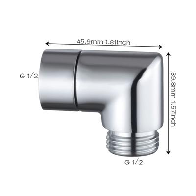 G1/2 Dusch-Winkel-Adapter, Kupplung, Badezimmerarmaturen, langlebig, rostfrei, verchromt, Kupfer-Finish