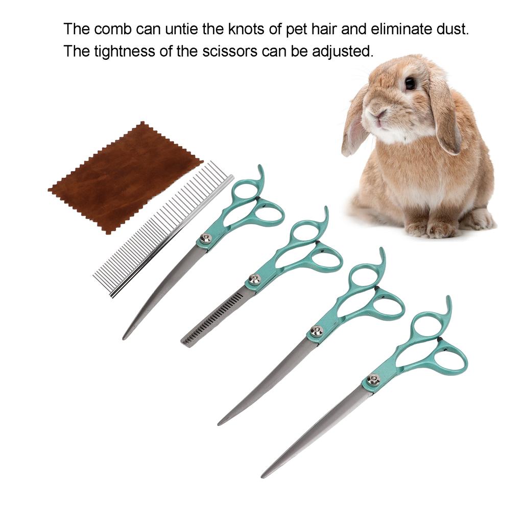 Conjunto de Tesouras para Tosquia de Animais de Estimação 7 Polegadas Tesouras Divididas com Pintura Colorida Conjunto de Tesouras para Aparar Pelo