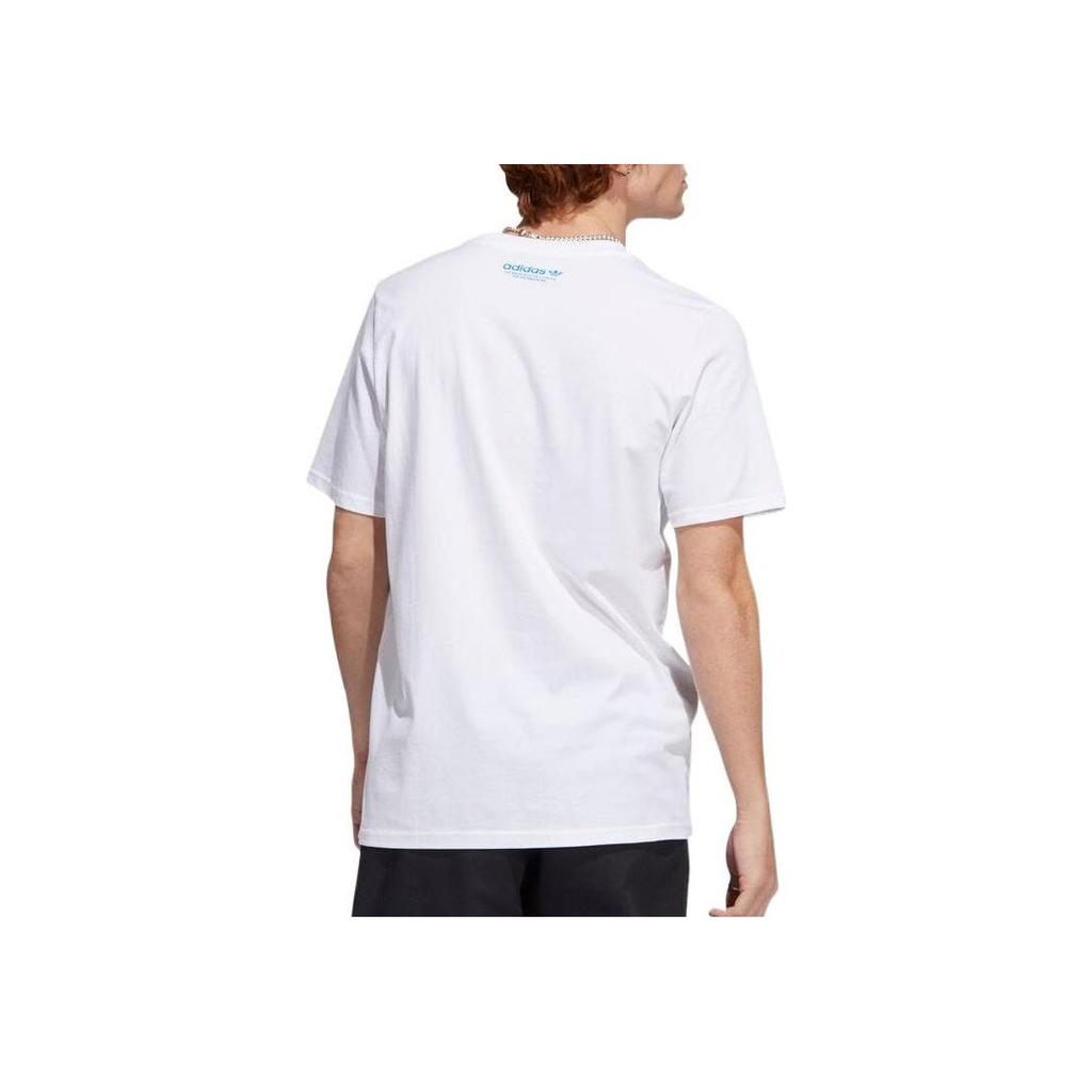 Adidas Originals Printed Metropolitan World Pips Short Sleeve T-Shirt Men Tops White HM9360