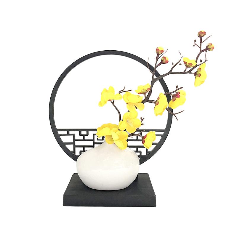 Plastic Creativity Ornament Courtyard Chinese Style Foyer Mini Decoration Vase Elegant Screen