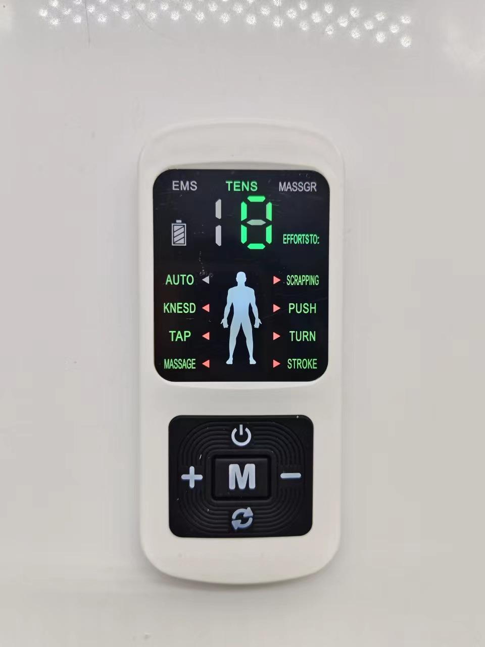 

Цифровой массажер для меридиана Мини-массажер с двумя выходными отверстиями для зарядки акупунктурных точек Многофункциональный импульсный массажер белый