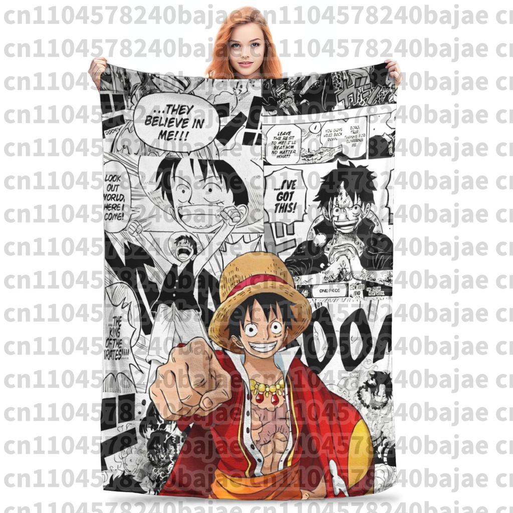 Luffy one piece Throw Blanket for Couch Fuzzy Soft Plush Blanket 50x60 Inches Multi-size Bedspread for All Seasons