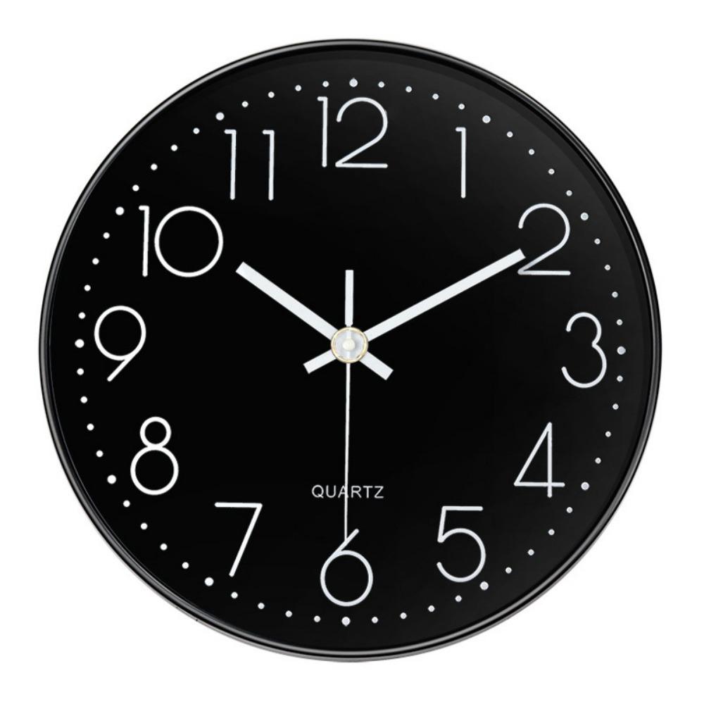 Non-Ticking Nordic Wall Clock Round Wall Hanging Clock Electronic Color Clock  Living Bedroom