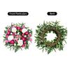 Corona de Flores Artificiales de Primavera 3D de 50 cm con Elementos Florales Mixtos y Vegetación para Pantalla Estacional en Interiores y Exteriores del Hogar