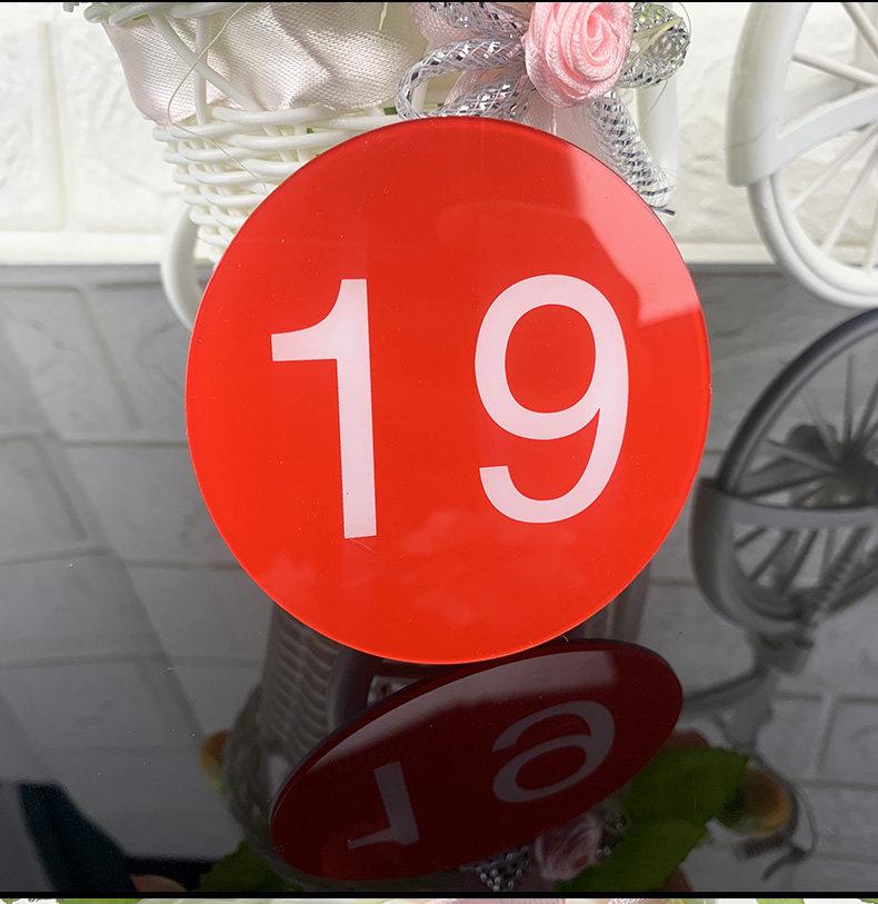 

Acrylic Table Number Plate - Blue, Green, Yellow, Red Stickers for Internet Cafe Seating & Locker Signs