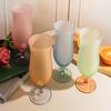 Pastel Frosted Glass Goblets Drinkware Home High-footed Cups Home Kitchen Party Bars Cocktail Glasses Beverage Juice Decor Gifts