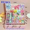 Fashion Hair Accessories Set, Glitter Bow Clips Star Clips Floral Hair Ties Non-Damaging Elastic Bands Tie Clips, High-Value Multi-Purpose Portable