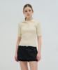 Kamino Ribbed Collar Knit Cream