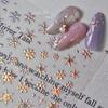 5D Laser Christmas Nail Stickers Crystal Diamond Nail Stickers Retro Gilded Snowflakes Self Adhesive Nail Art Decoration Sticker