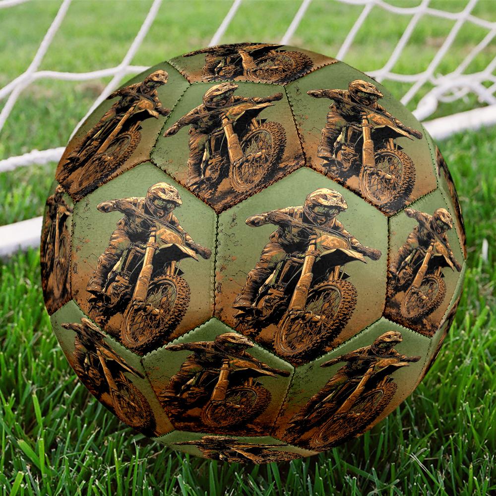 off road motorcycles Theme Size 5 Soccer Ball, Suitable for Both Indoor and Outdoor Matches, a Gift Suitable for Everyone.