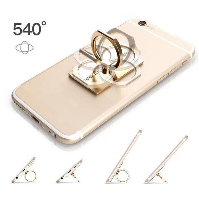 540° Drehbarer Luxus Metall Handyringhalter mit Diamanten Universal Klebe-Haftringständer für Handys Stilvoller Handygriff & Ständer