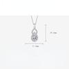BELLA BOX Gourd Shaped Zircon Pendant Necklace Multiple Colour Fashion Wedding Engagement Jewelry