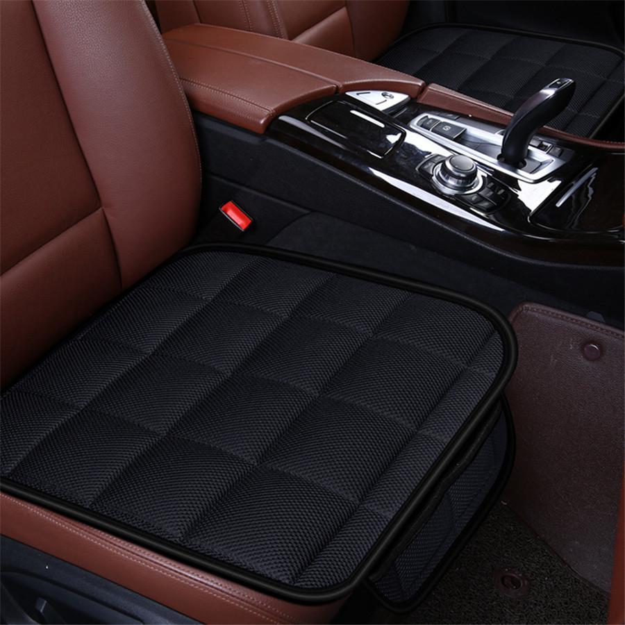 3Pc Car Seat Cushion Comfortable Bamboo Charcoal Breathable Front Back Rear Seat