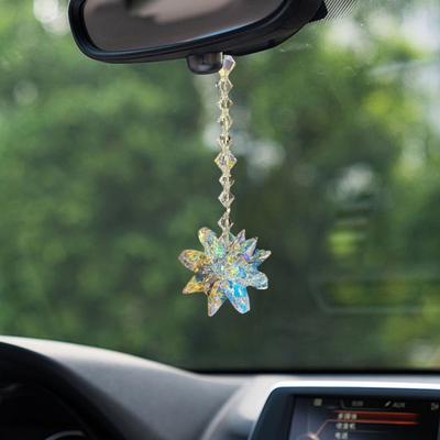 Kar Tanesi Sahte Kristal Güneş Yakalayıcı Dekorasyon İç Mekan Dış Mekan Ev Ofis Bahçe Pencere Araba Dikiz Aynası Asılı Süs Kolye