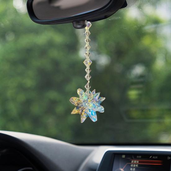 Snowflake Faux Crystal Sun Catcher Decoration Indoor Outdoor Home Office Garden