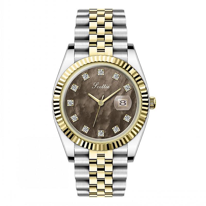 

Женские элегантные часы-календарь из нержавеющей стали